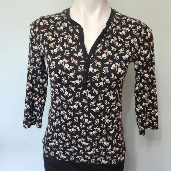 Lauren Ralph Lauren Floral 3/4 Sleeve Top - Picture 1 of 14